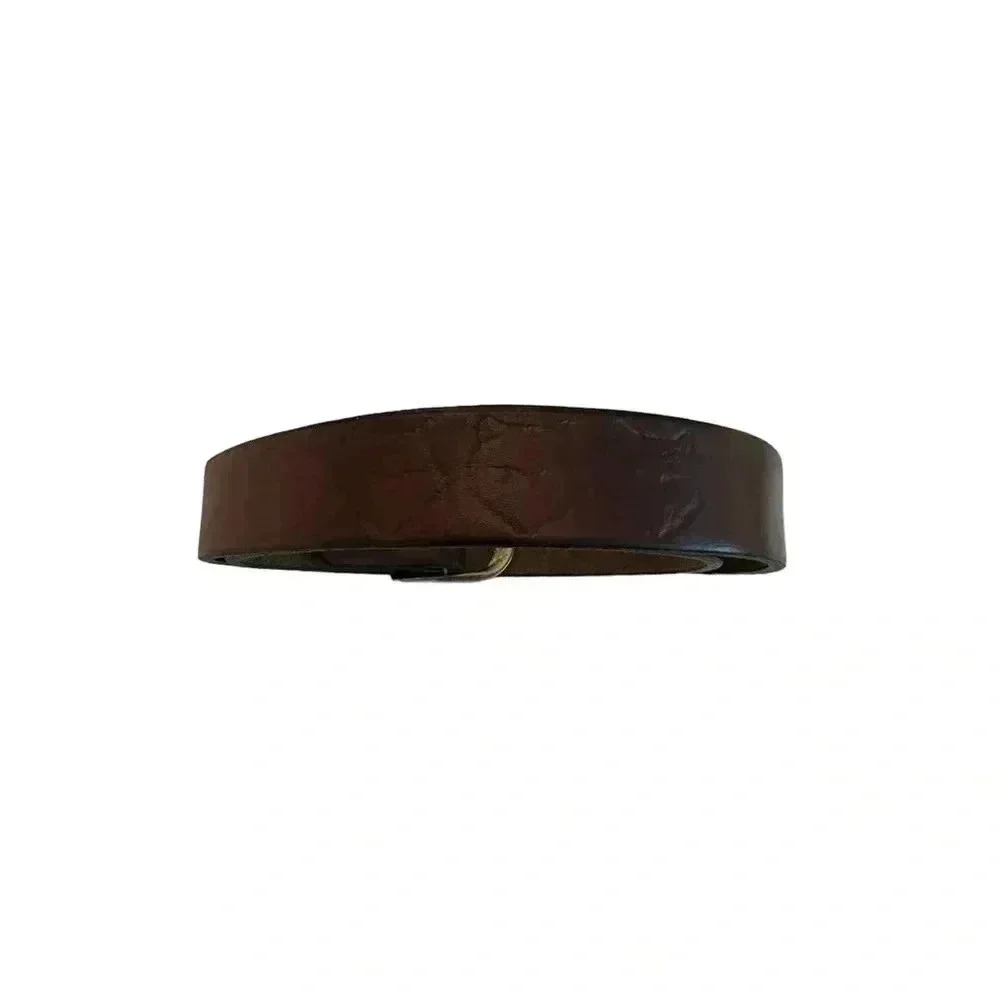 Men’s' Leather Belt With Three Wolves & a leaf